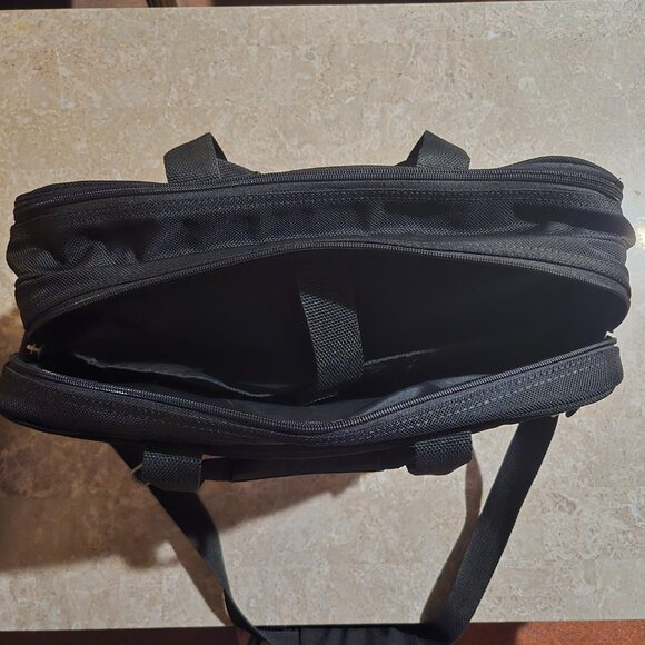 Jourdan Black Nylon Briefcase Messenger Laptop Case Bag - Picture 6 of 11